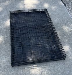  foldable Dog Cage w/Removable Divider Crate Pet Kennel  48 " L X 32” H, Black