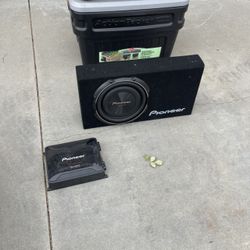 Pioneer Woofer And Amp