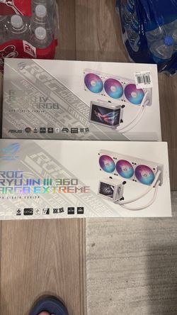 Brand new white ROG Ryuo IV + Ryujin III cooler