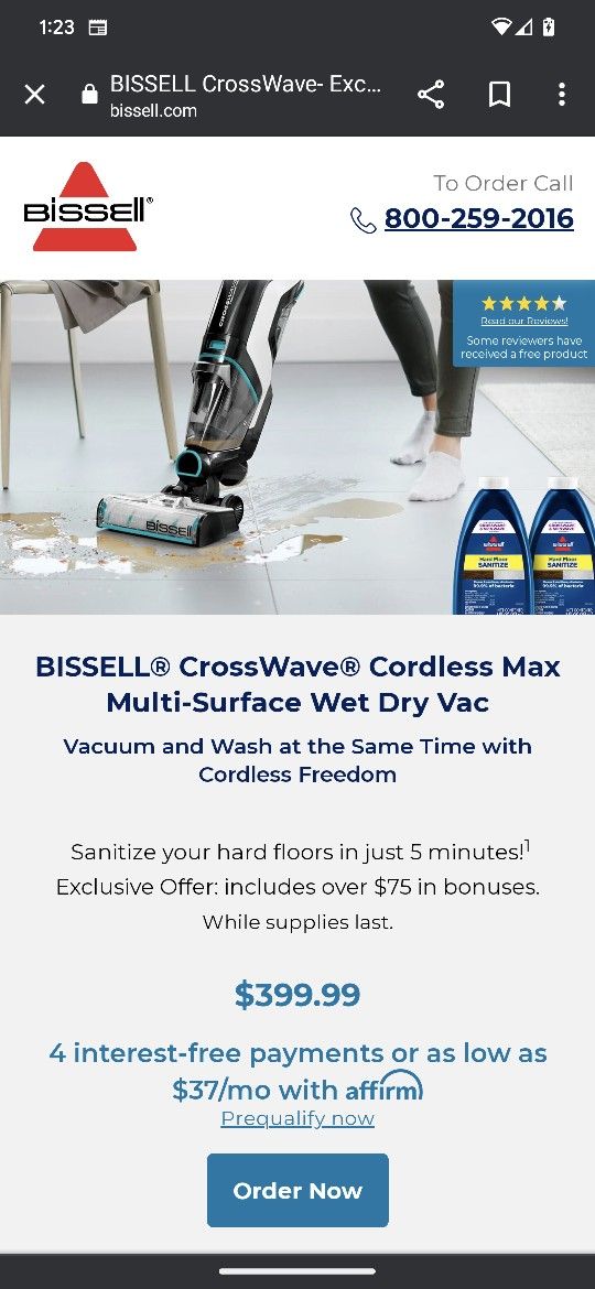 Brussel Crosswave Cordless Max