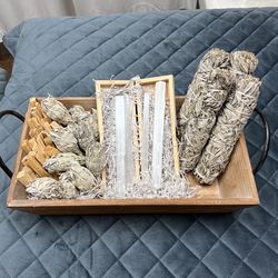 Sage And Selenite Basket