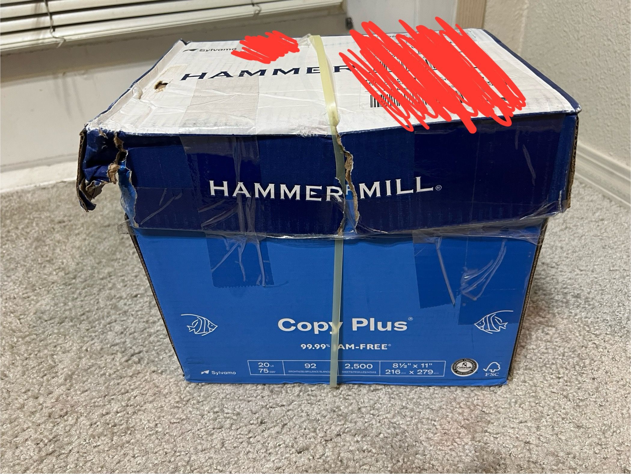 Hammermill 6 Reams 8.5”x11” copy printer paper