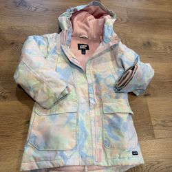 Girl Lands End Pastel Tie Dye Coat - Size M/8
