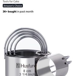 Biscuit Cutter Set Round Cookie Cutters with Handle 5 Pieces