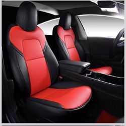 INCH EMPIRE Seat Cover Custom Fit for Tesla Model 3 Synthetic Leather Car Seat Cushion Protector for 2017 2018 2019 2020 2021 2022 2023 Customized (Li