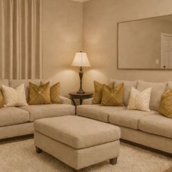 Waverly Park 3-Piece Living Room Set – Sleeper Sofa + Loveseat + Ottoman – Excellent Condition