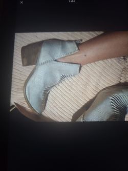 Silver Ankle Boots Size 9