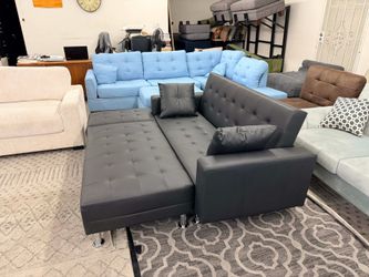 New Sleeper Sectional Sofa Couch! Free Delivery 🚚!