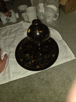 black and gold Art Deco-inspired