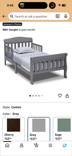 Delta Toddler Bed Grey
