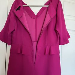 It’s Very Nice Dress From Banana Republic The Color Is Fuchsia Size 14. It Is Machine Washable.