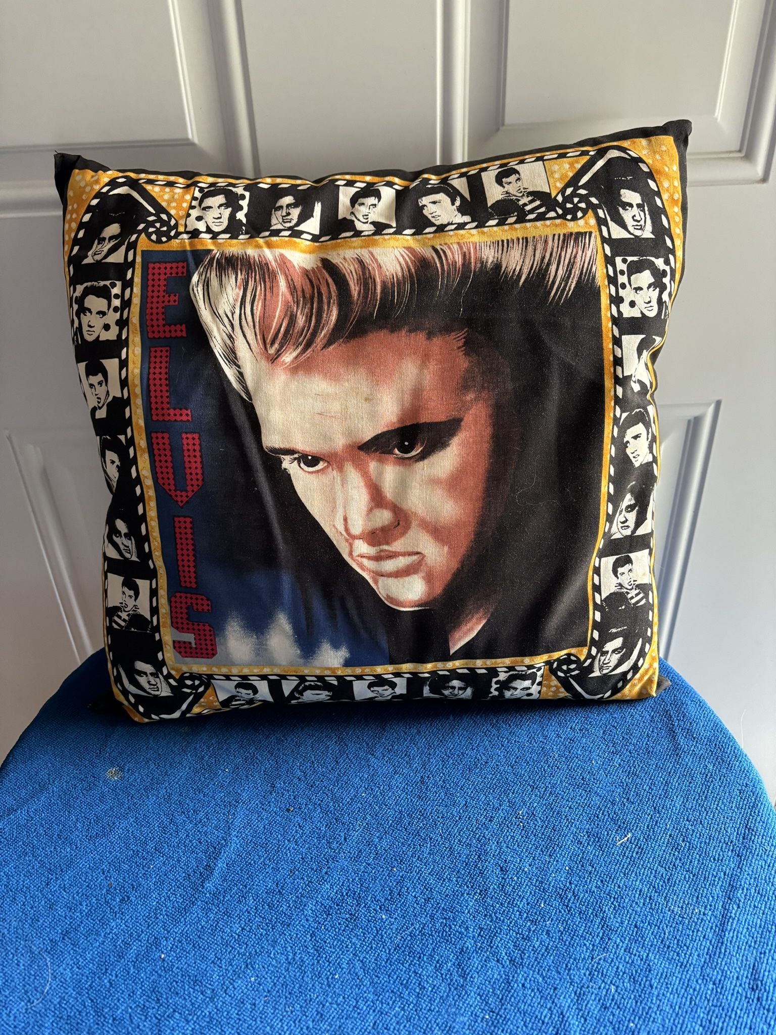 ELVIS PRESLEY Throw Pillow Jailhouse Rock and Roll Retro Vintage