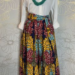 African Print Maxi Skirt