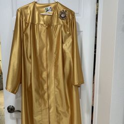 5’7”/5’8” Gold Yellow Graduation Gown - LHHS - Halloween 