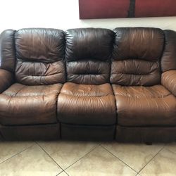 Brown Leather Couches 