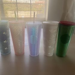 5 Starbucks Tumblers 