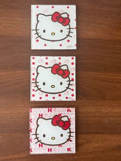 Hello Kitty Glass Coasters (3 piece)