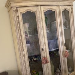 Wooden Antique China Cabinet. 