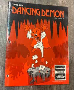 Vintage Radio Shack TRS-80 Dancing Demon Computer Game Manual ONLY