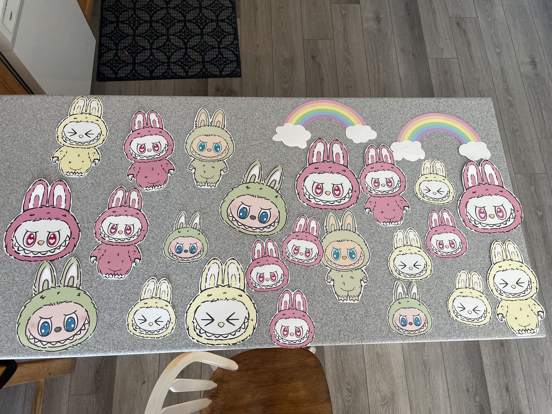 Laminated Labubu Decorations