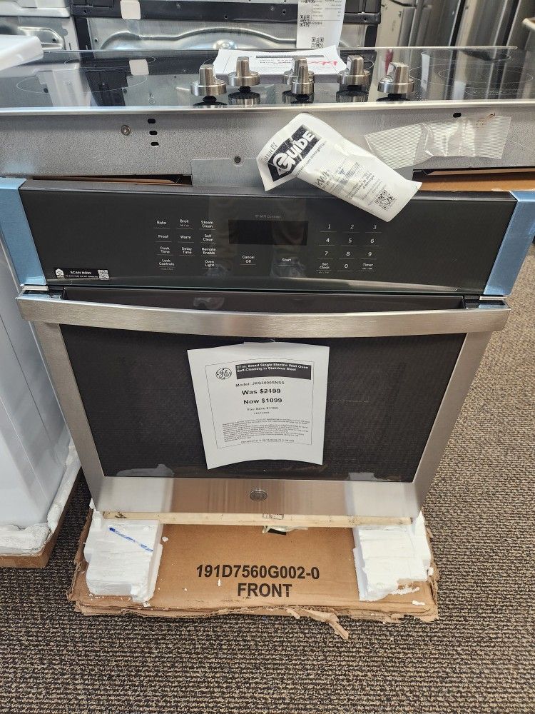 27 in. Smart Single Electric Wall Oven Self-Cleaning in Stainless Steel