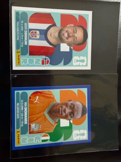 Panini sticker Norway Ivory Coast 17 18 blue border lot