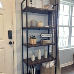 72" Loring 5 Shelf Ladder Bookshelf Walnut - Threshold™