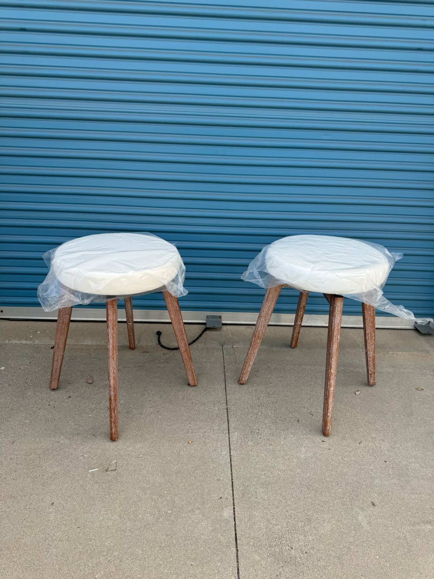 White Swivel Stools Set Of 2