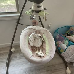 Fisher price little snugabunny cradle swing hot sale