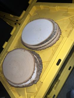 10 Wood Log Pieces Decor 