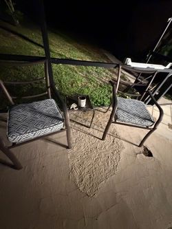 2 Outdoor Patio Chairs with Cushions Set of 2