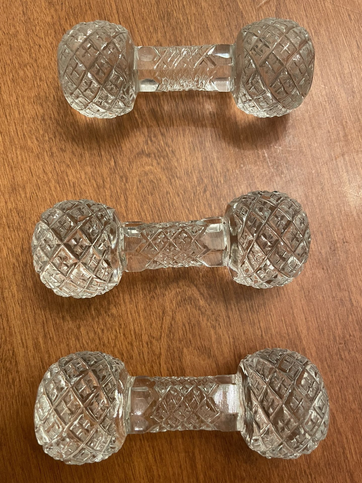 Three Cut Crystal Knife Rests