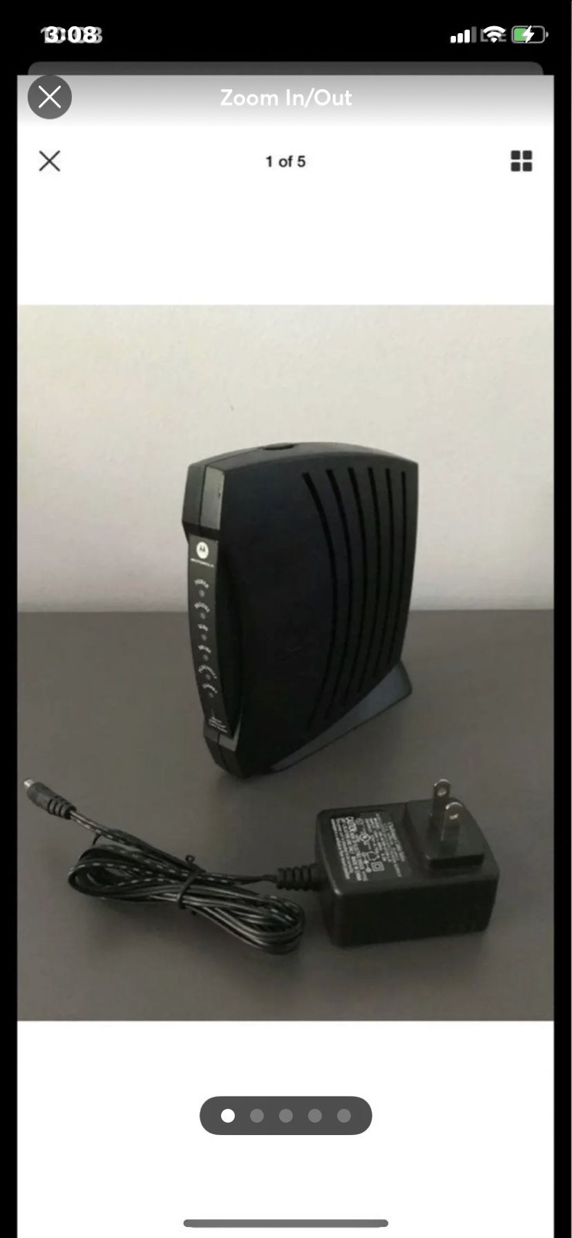 Motorola SURFboard SB5101 Wireless Router Cable Modem