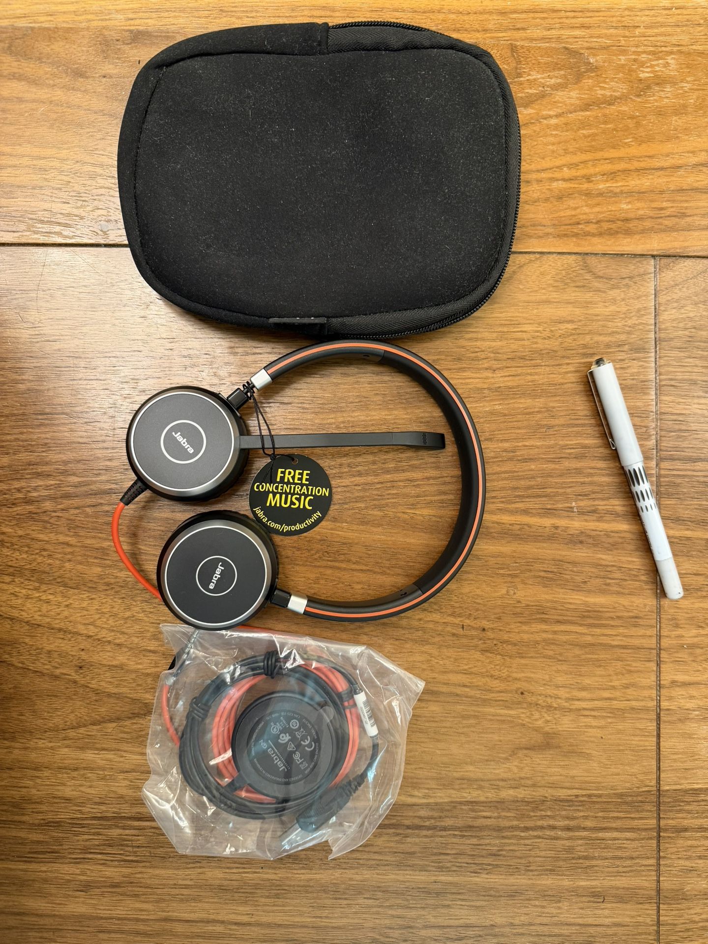 Jabra Evolve 40 Wired Stereo USB Headset HSC017 W/ Controller ENC010