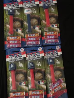 LA Dodgers MLB PEZ Candy Dispensers (Set of 6)