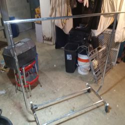 Commercial Grade Gormment Rack. Heavy constructed. Has Wheels.