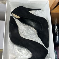 Steve Madden Black Suede Heels