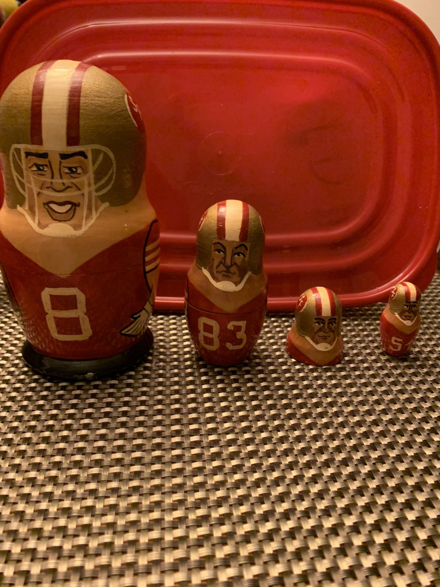 San Francisco 49ers football NFL sport handpainted Russian nesting doll