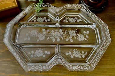 Fostoria Depression Glass Relish Tray 