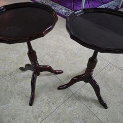 Two Wood  End Tables