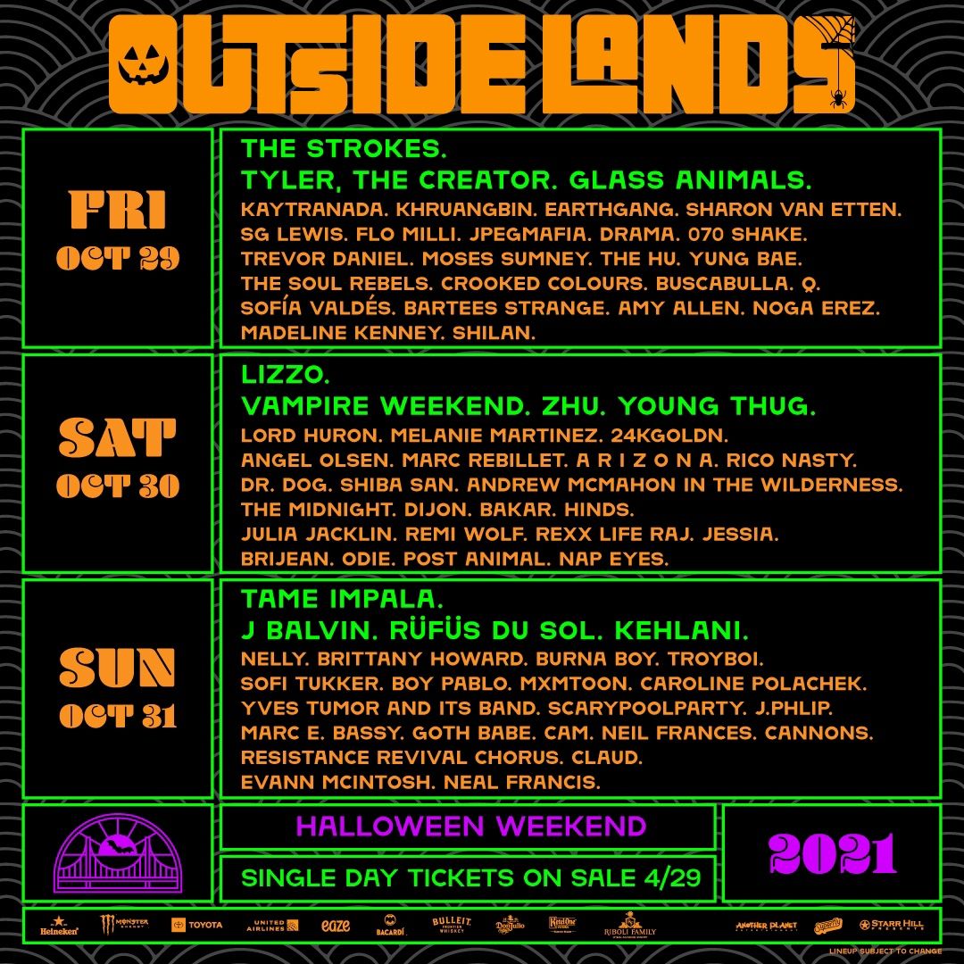 Outside Lands 3 Day Ticket 