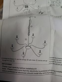 Adsensty 6 Light 28" Farmhouse Chandelier light fixture in black