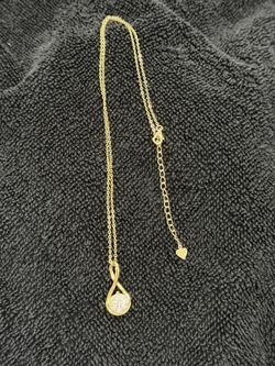 AINUOSHI Infinity Moissanite Necklace 2CT Gold Plated 925 Sterling Silver 18in