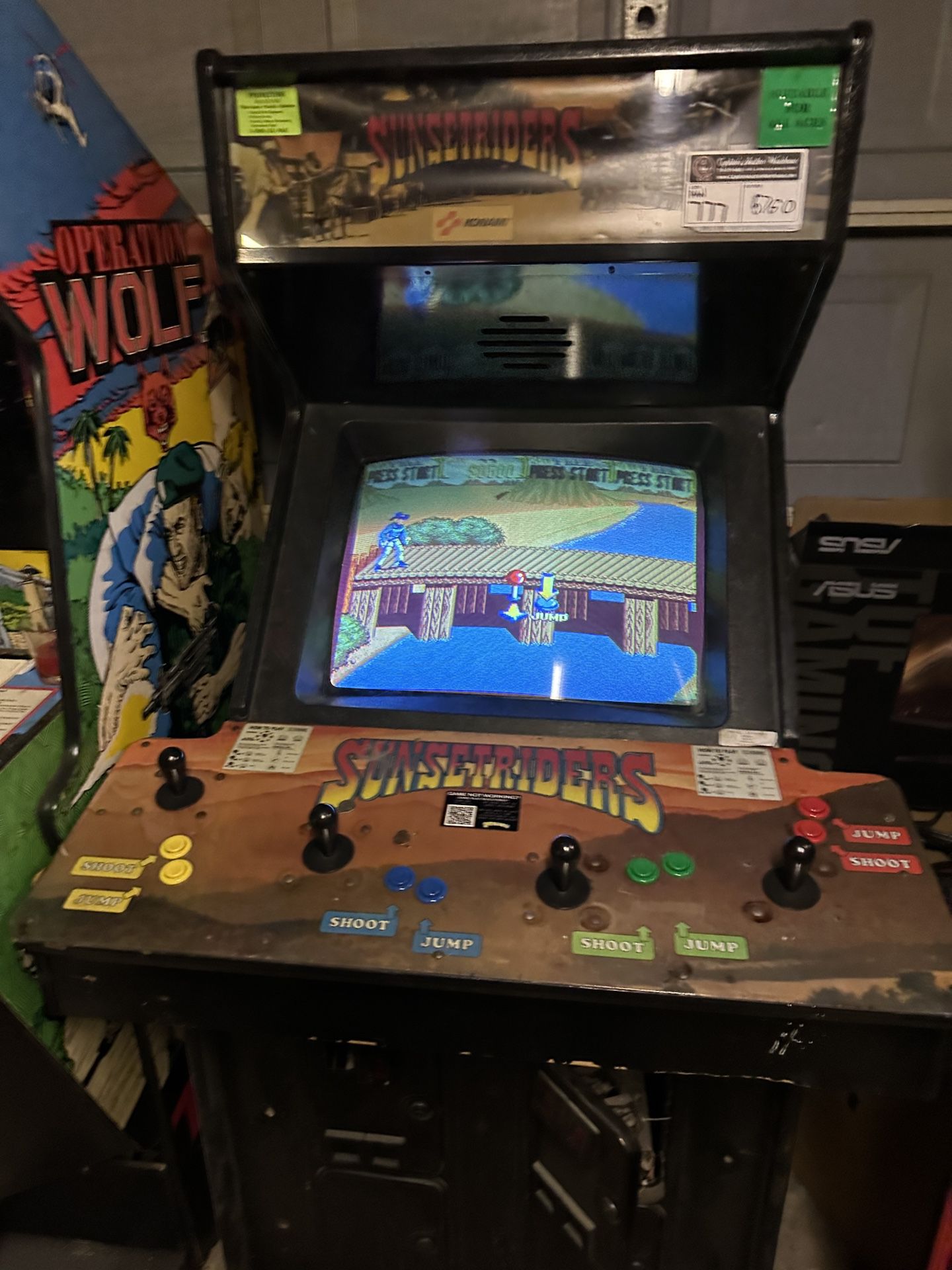 Arcade Game - Sunset Riders 4 Player 