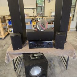 Surround Sound System (Denon $ Polk) Moving Need It Gone Asap