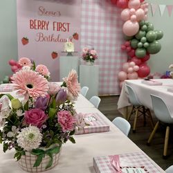 Berry First Birthday backdrop