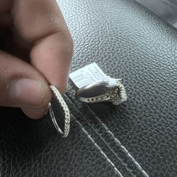 White  Diamond Engagement Ring 14k Size 9   