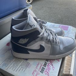 Jordan Size 12 Navy Blue & Grey