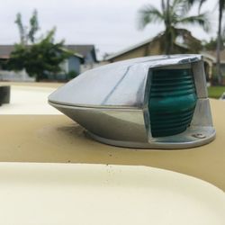 vintage boat red/green nav light 