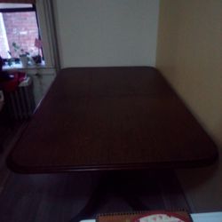 Mahogany Antique Wood Dining Room Table